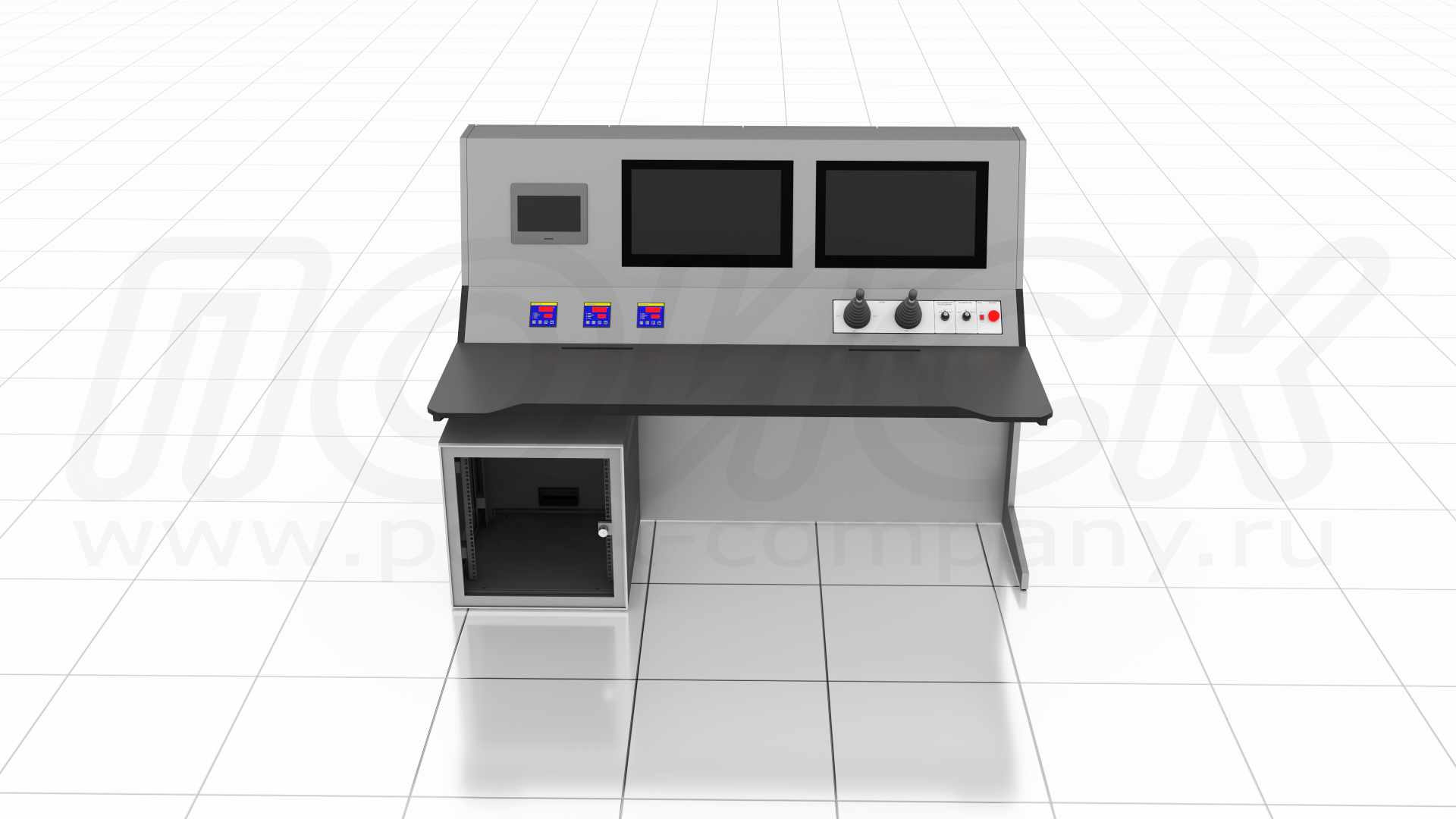 Напольный пульт-стол для управления технологическим процессом