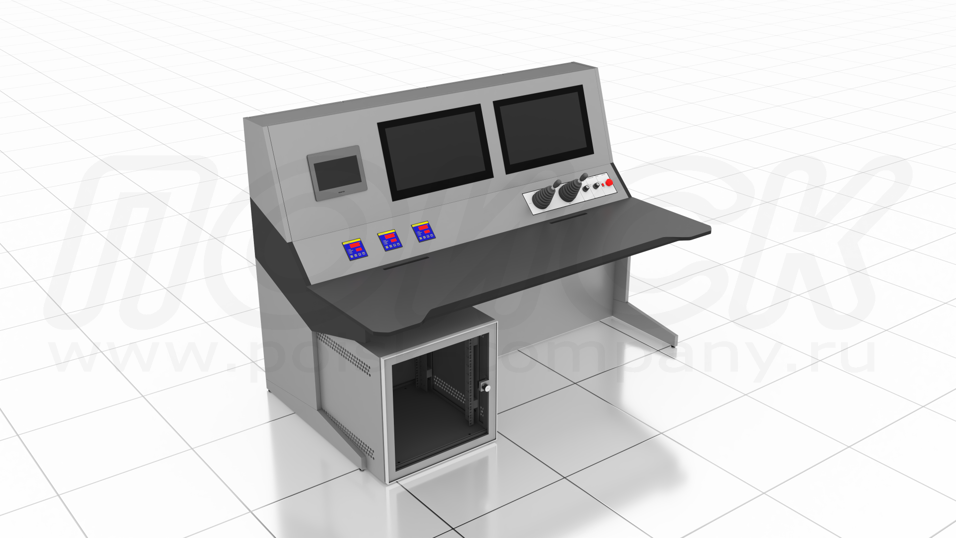 Напольный пульт-стол для управления технологическим процессом