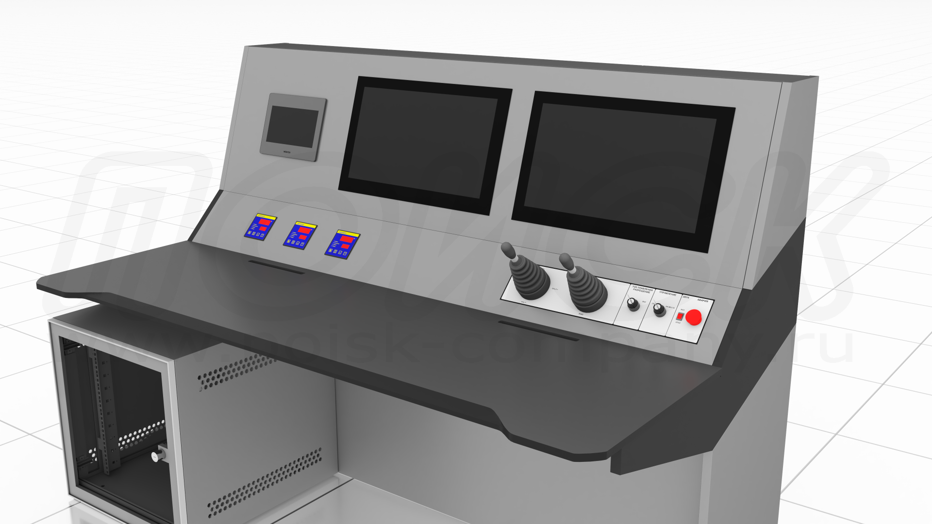 Напольный пульт-стол для управления технологическим процессом