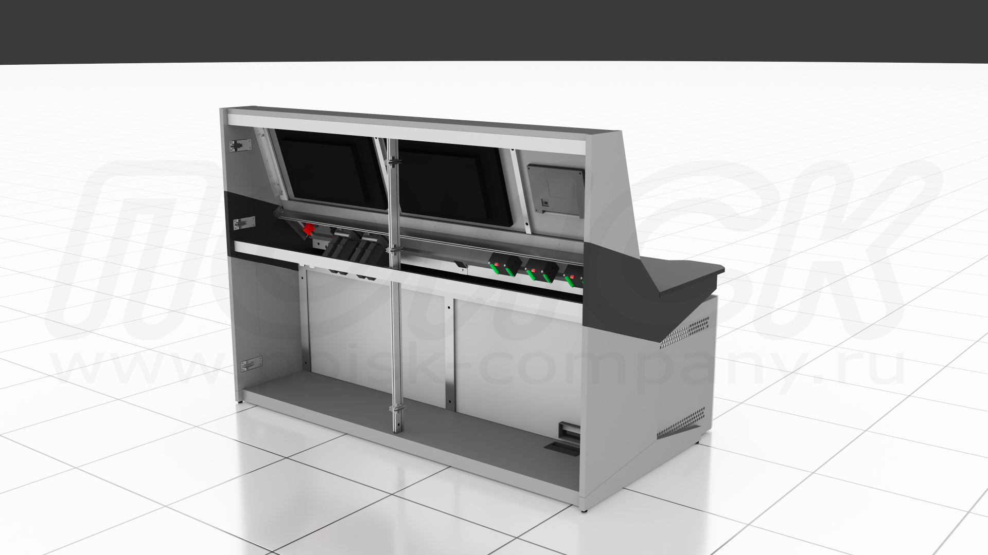 Напольный пульт-стол для управления технологическим процессом