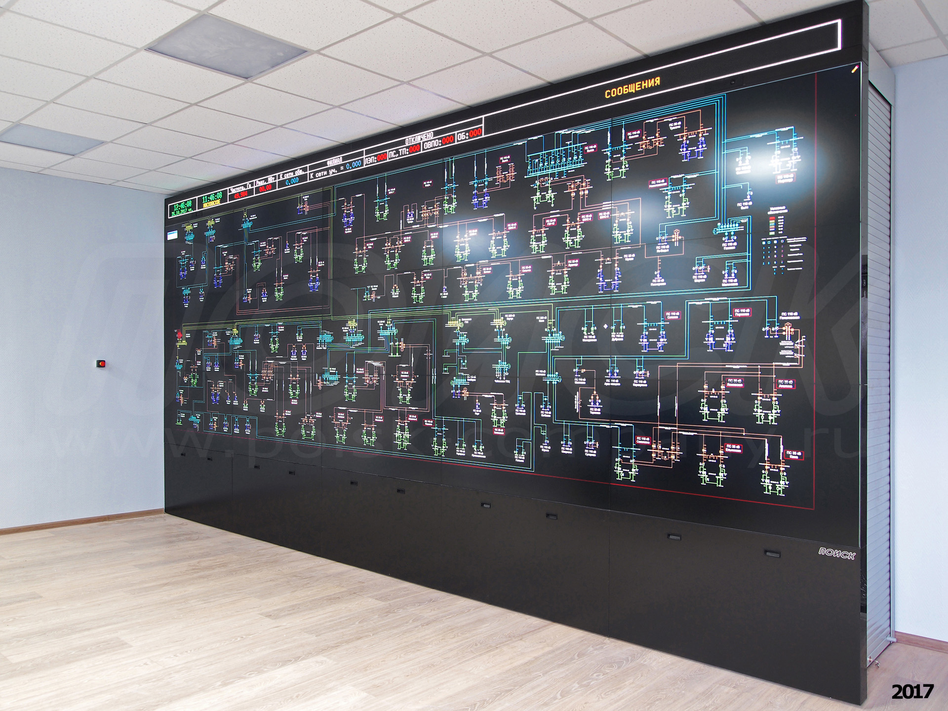 диспетчерский видеощит для ООО Удмуртэнергонефть (01)