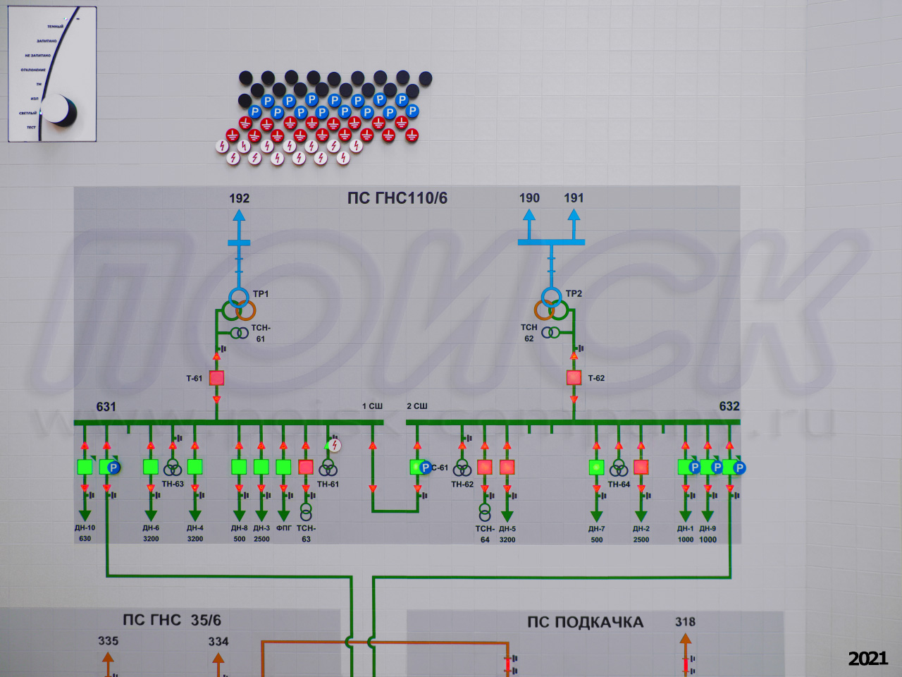 Диспетчерский щит для АО Пятигорскэнерго