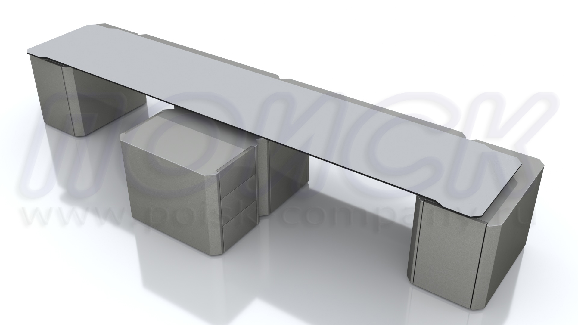 Вид сверху столов серии ПОИСК-Б2М-Техно