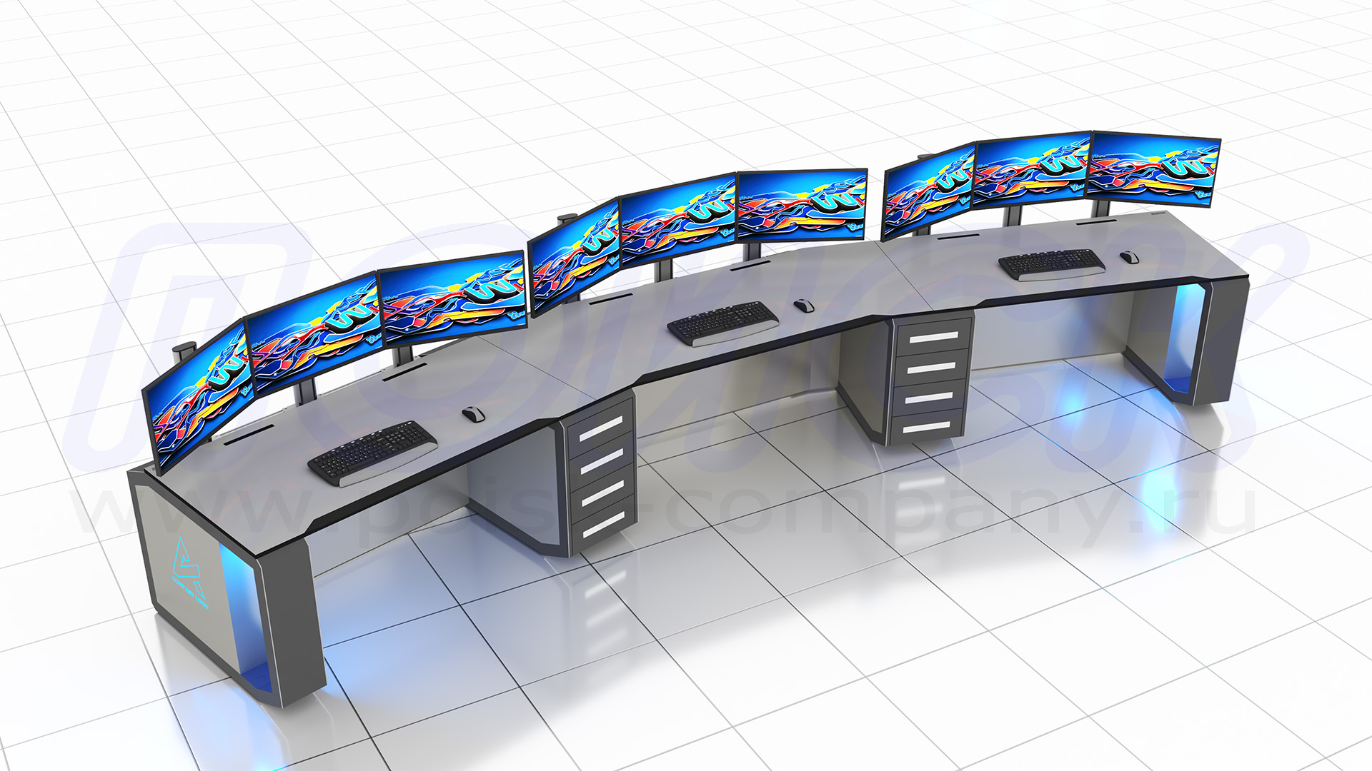 Диспетчерский стол-пульт серии ПОИСК-D (95)