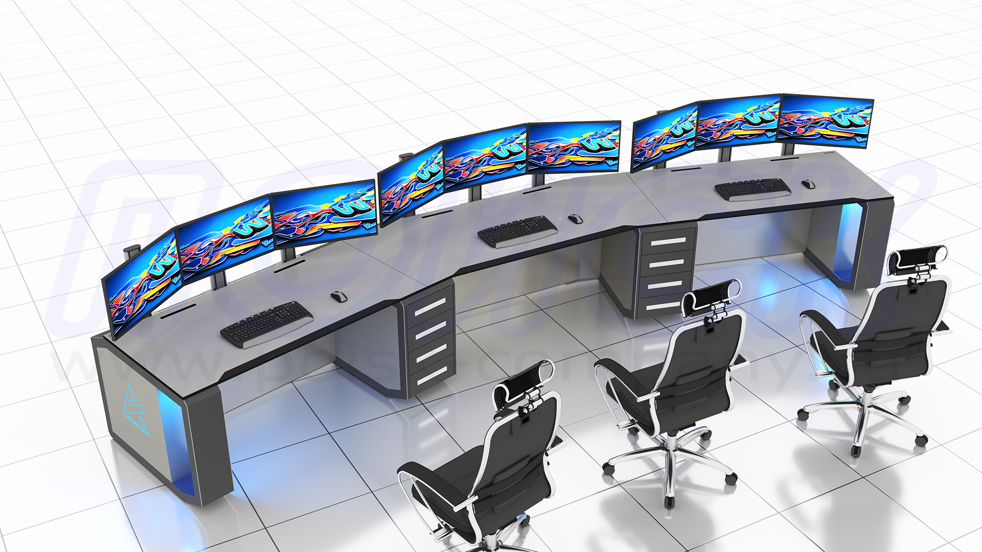 Диспетчерский стол-пульт серии ПОИСК-D (96)