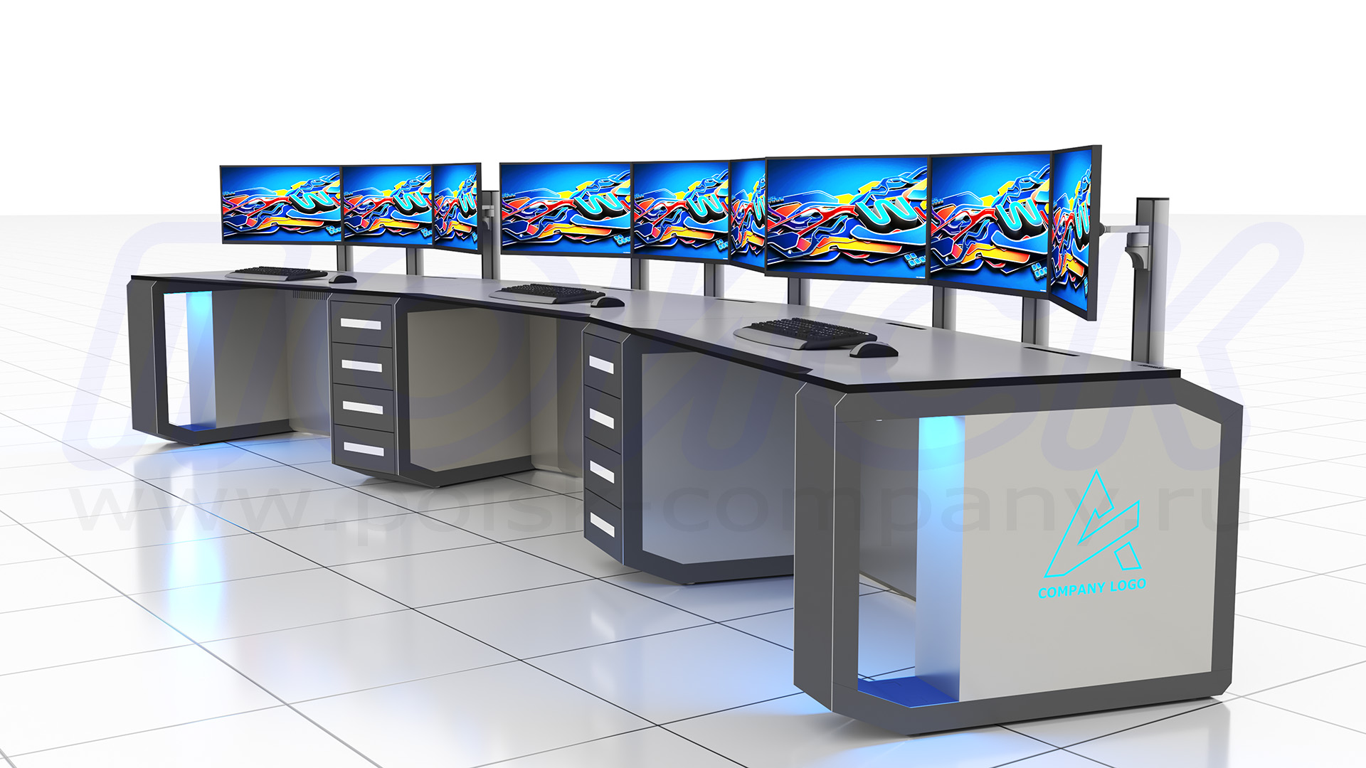 Диспетчерский стол-пульт серии ПОИСК-D (110)