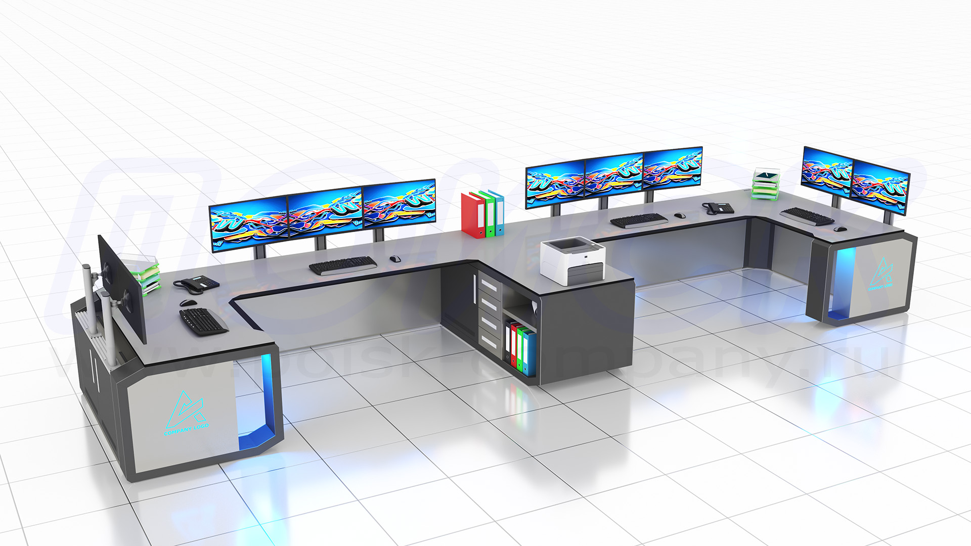 Диспетчерский стол-пульт серии ПОИСК-D (112)