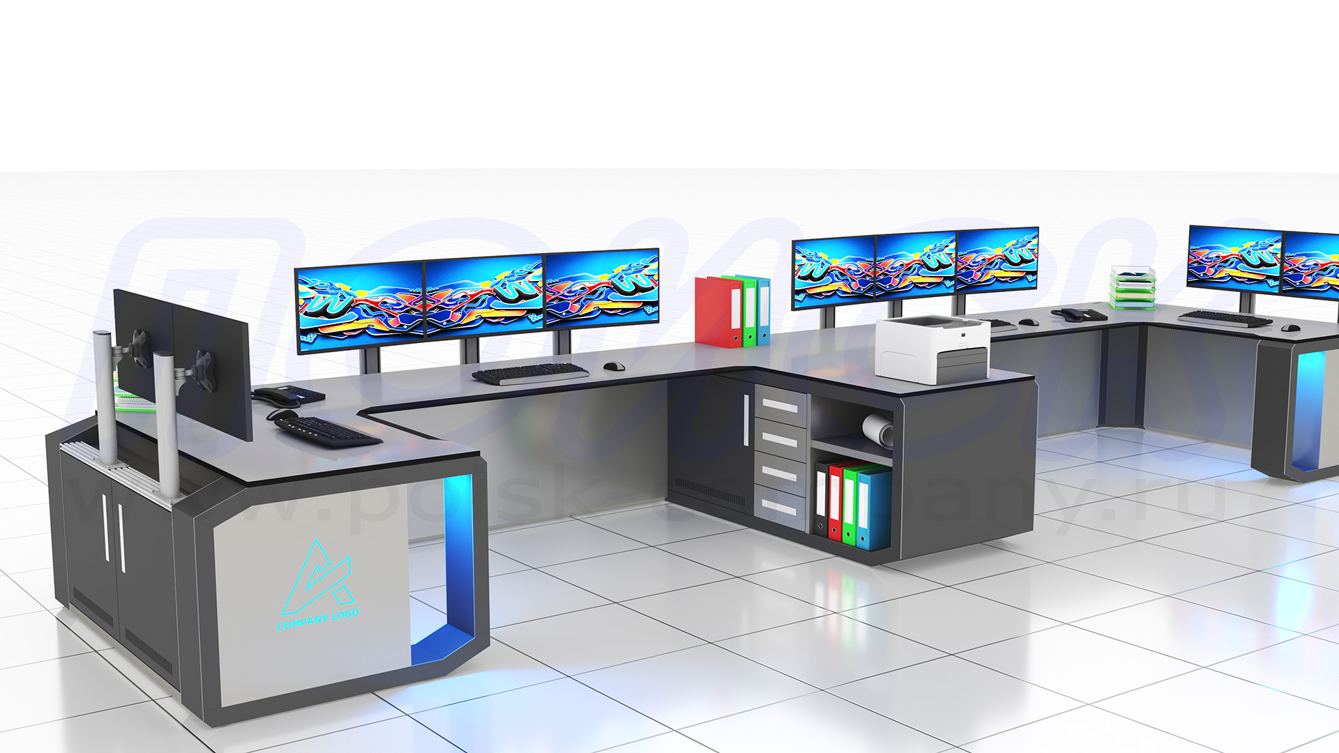 Диспетчерский стол-пульт серии ПОИСК-D (124)