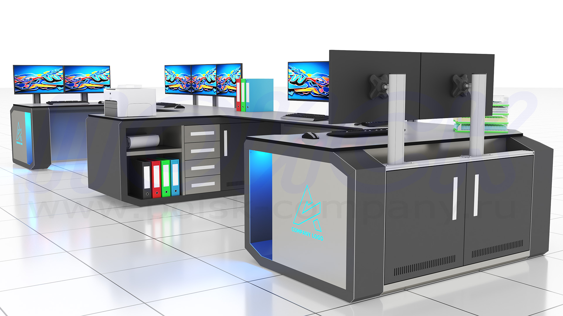 Диспетчерский стол-пульт серии ПОИСК-D (133)