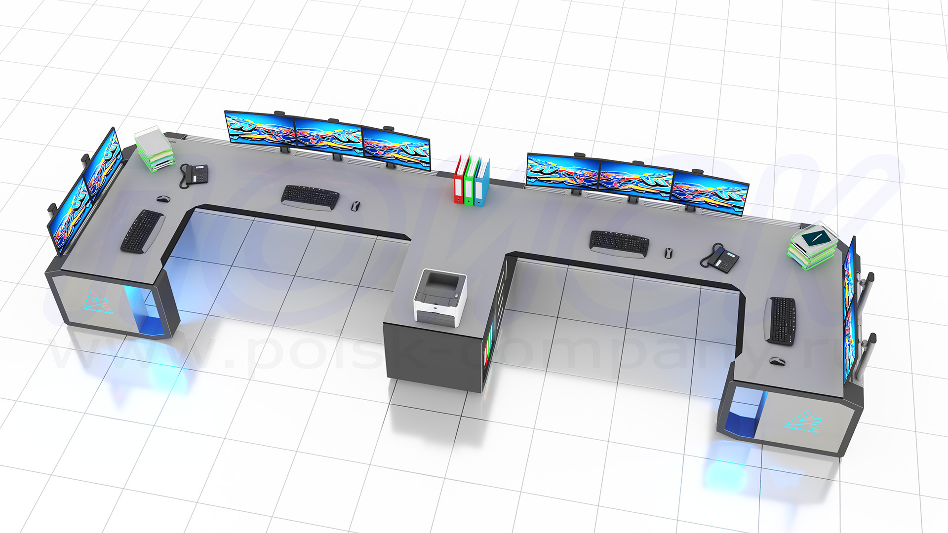 Диспетчерский стол-пульт серии ПОИСК-D (136)