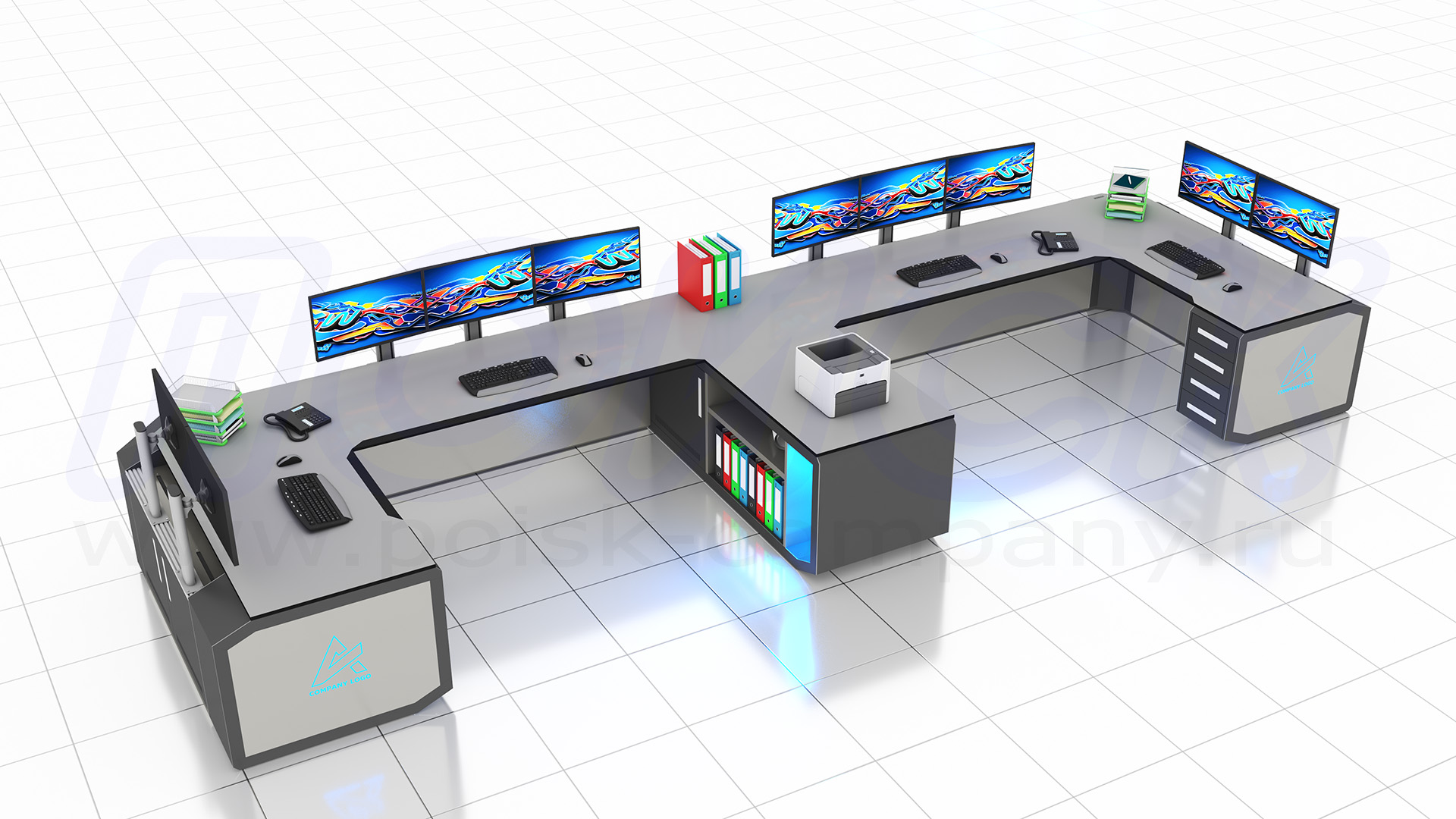 Диспетчерский стол-пульт серии ПОИСК-D (145)