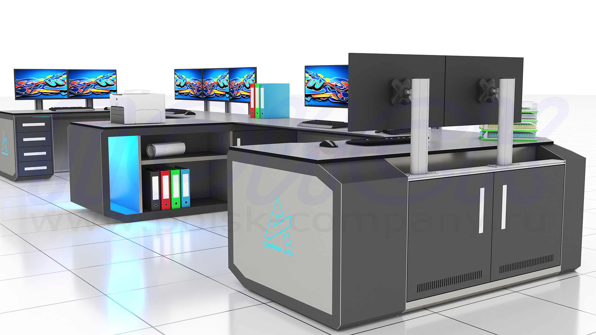 Диспетчерский стол-пульт серии ПОИСК-D (160)