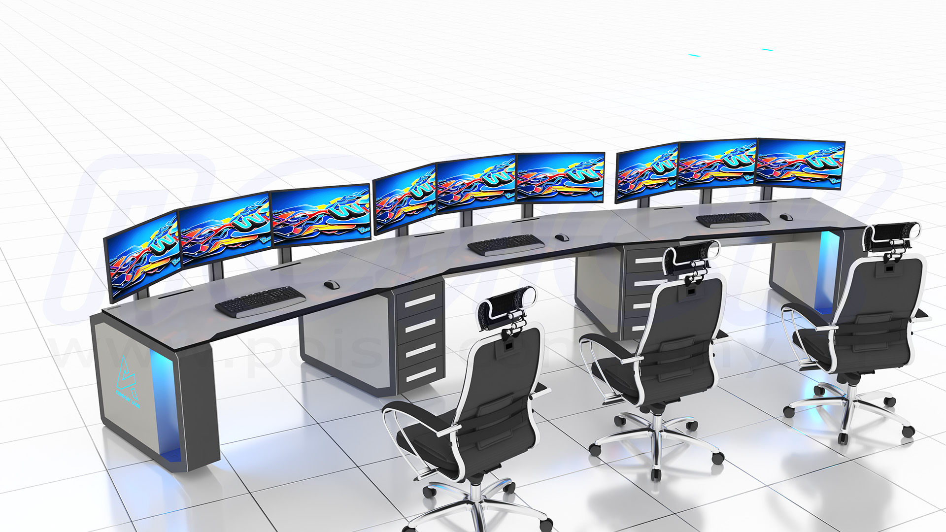 Диспетчерский стол-пульт серии ПОИСК-D (15)