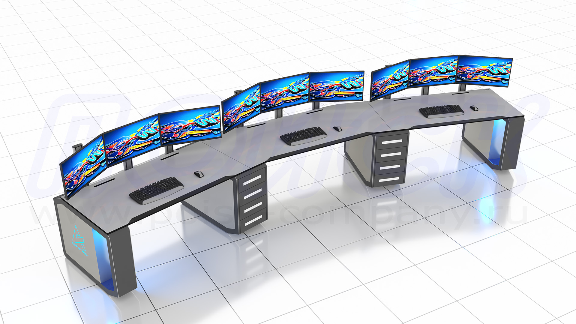 Диспетчерский стол-пульт серии ПОИСК-D (20)