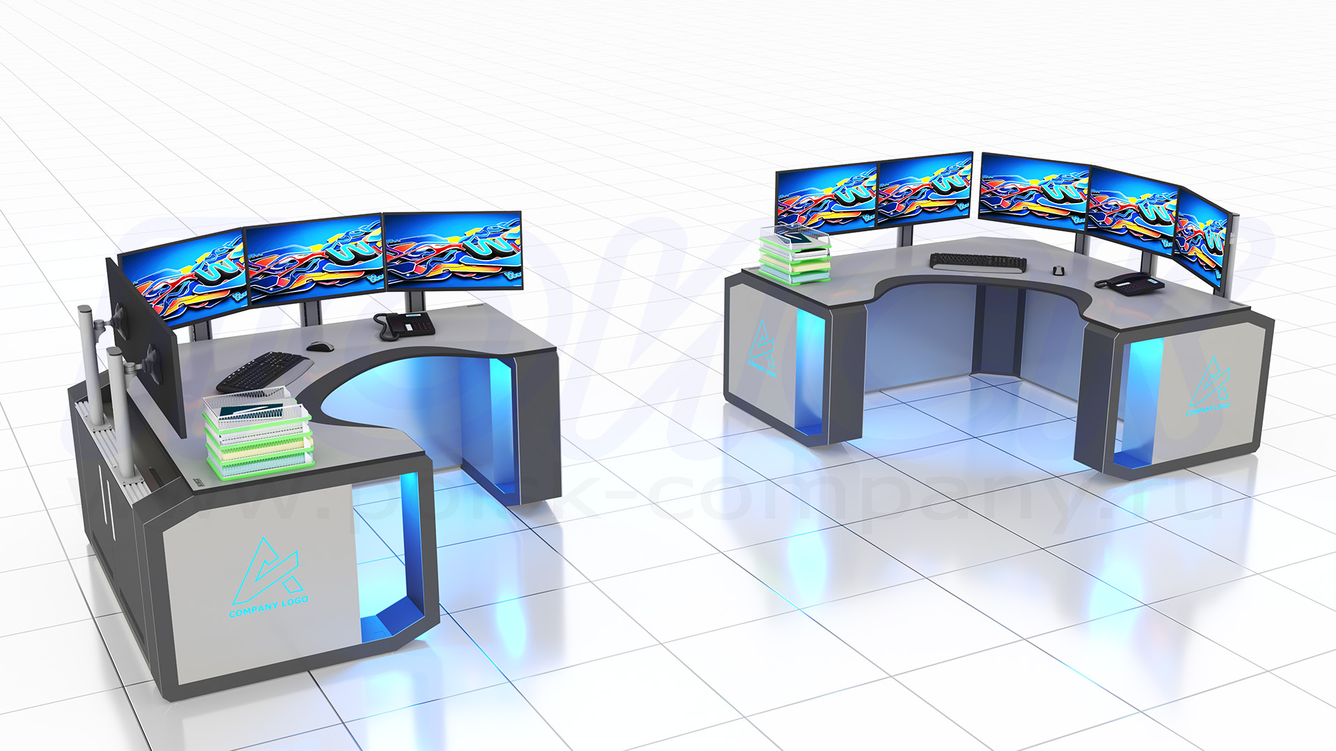 Диспетчерский стол-пульт серии ПОИСК-D (62)