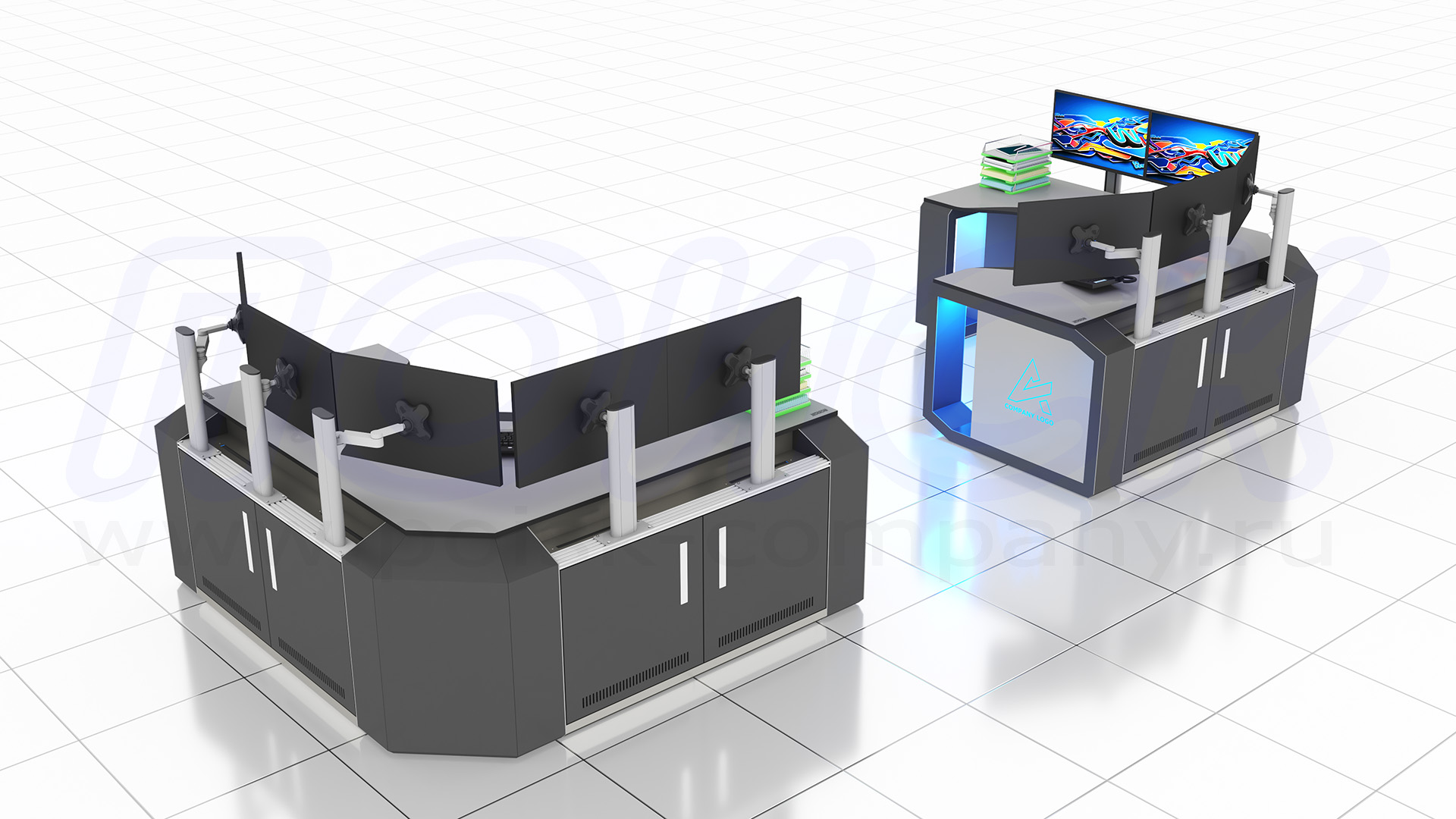 Диспетчерский стол-пульт серии ПОИСК-D (65)