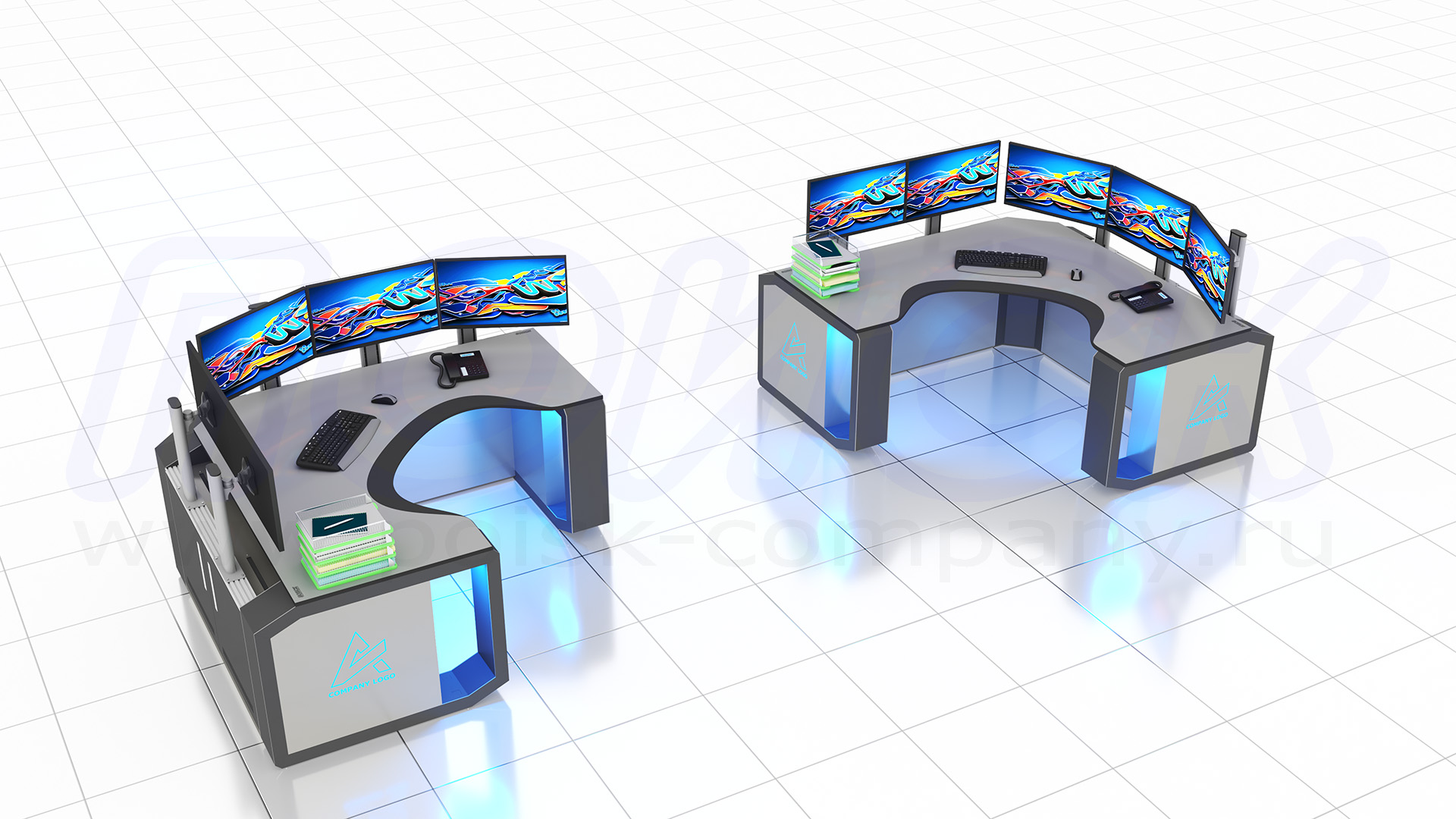 Диспетчерский стол-пульт серии ПОИСК-D (68)