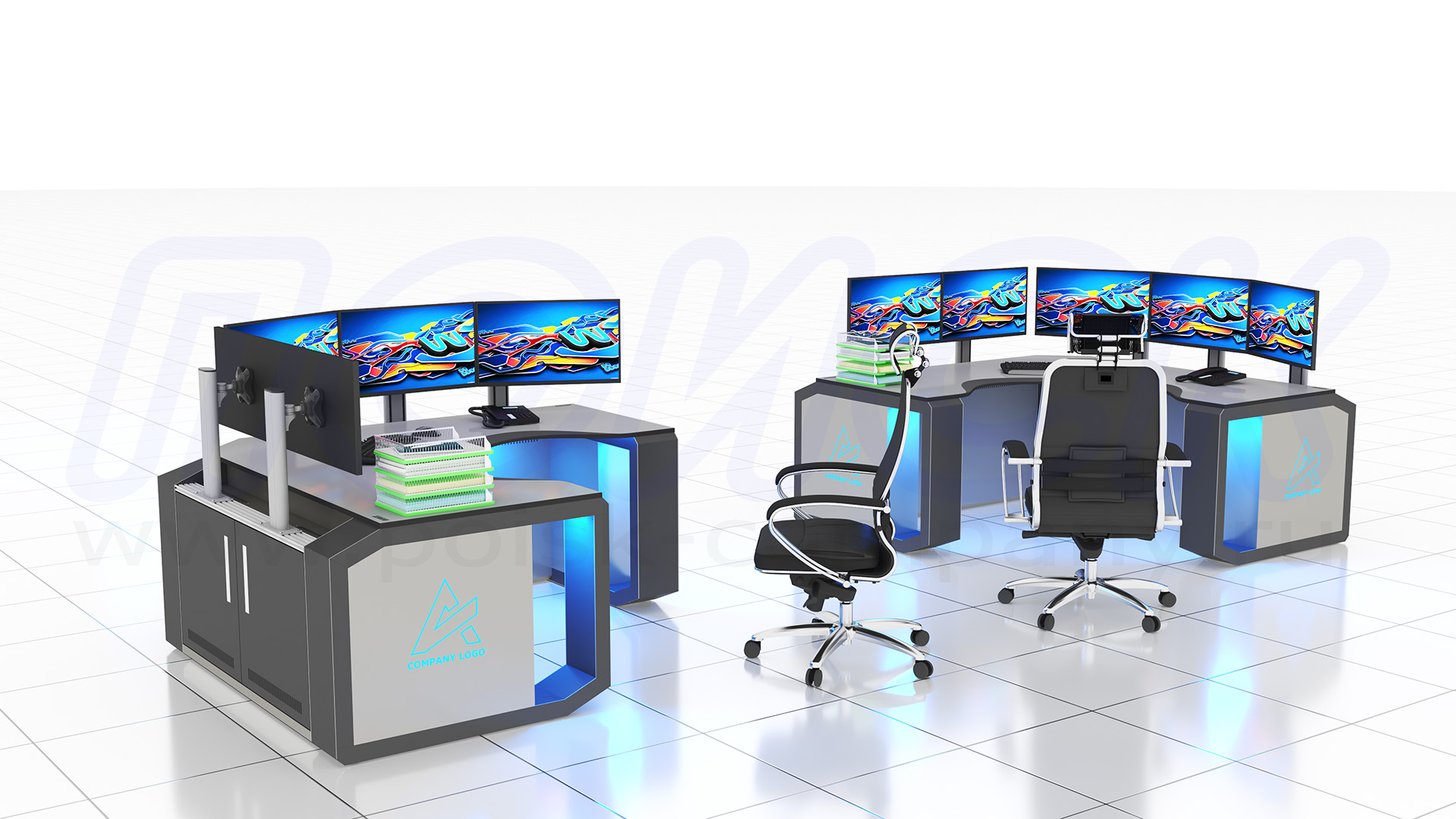 Диспетчерский стол-пульт серии ПОИСК-D (75)