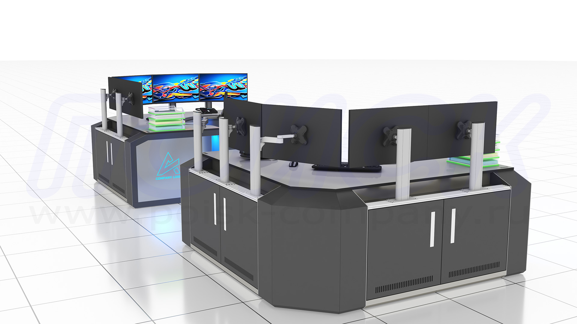 Диспетчерский стол-пульт серии ПОИСК-D (80)