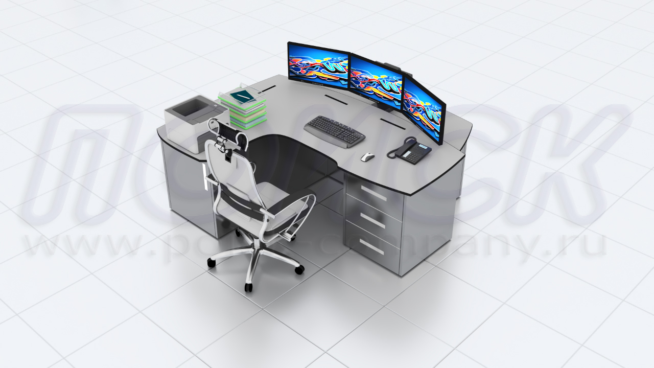 Диспетчерские столы-пульты серии ПОИСК-L1