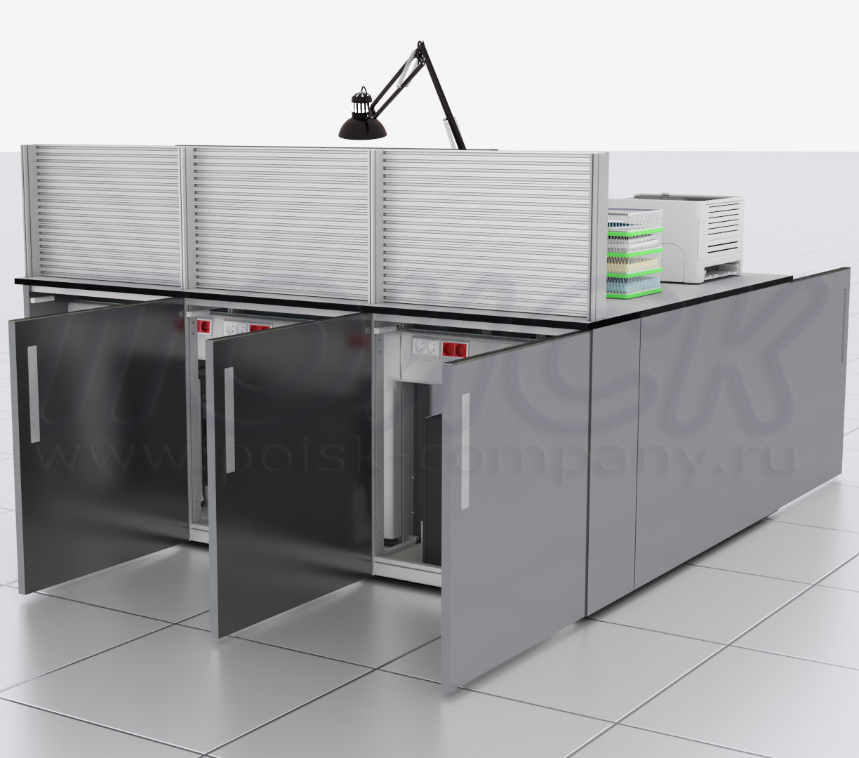 Диспетчерские столы-пульты серии ПОИСК-L1