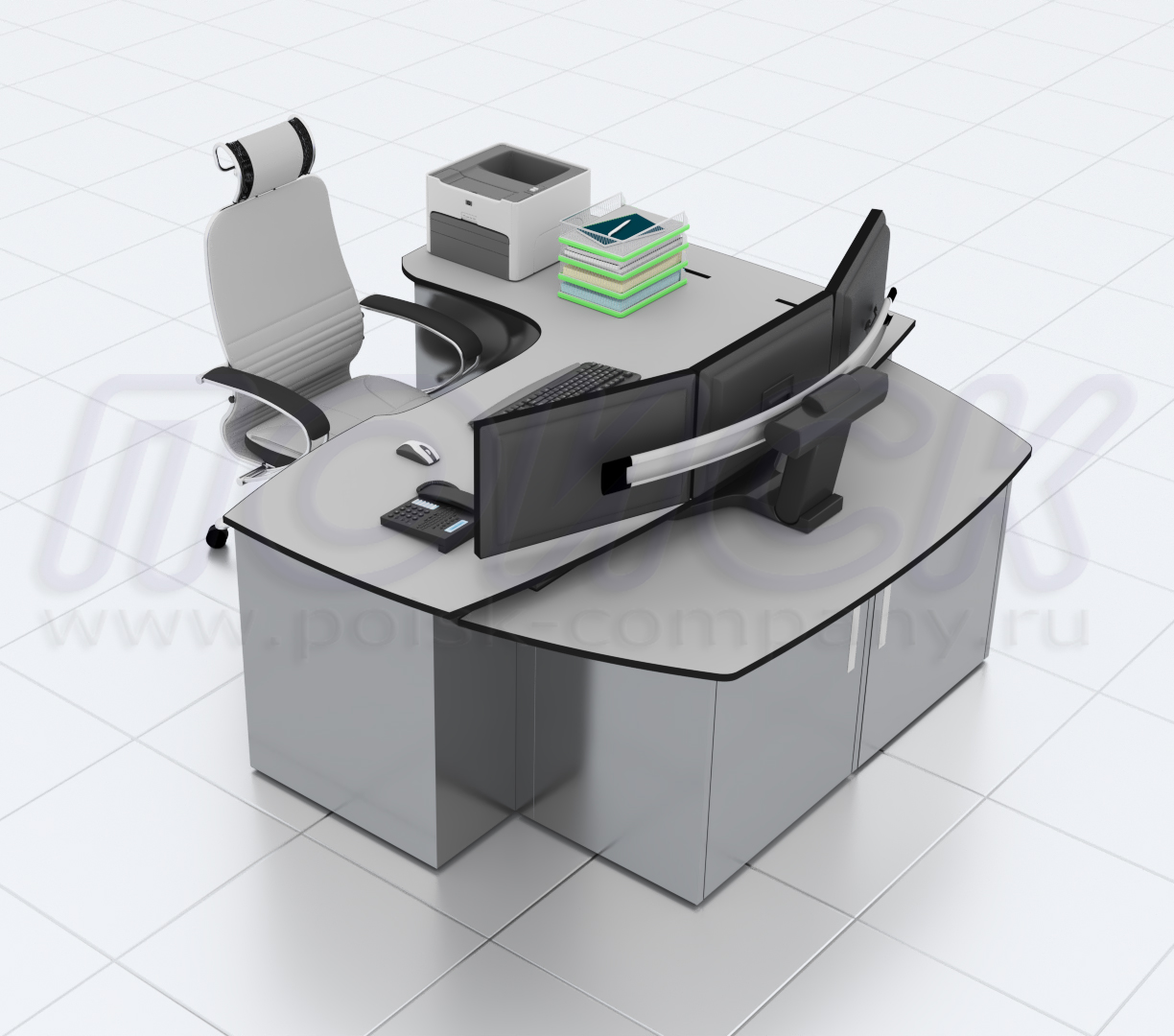 Диспетчерские столы-пульты серии ПОИСК-L1