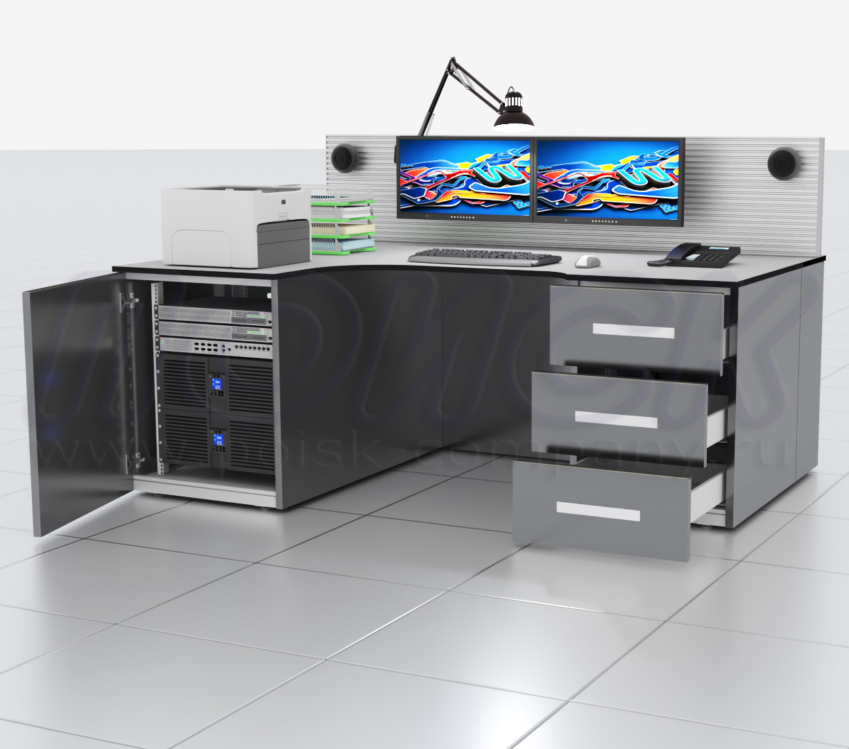 Диспетчерские столы-пульты серии ПОИСК-L1