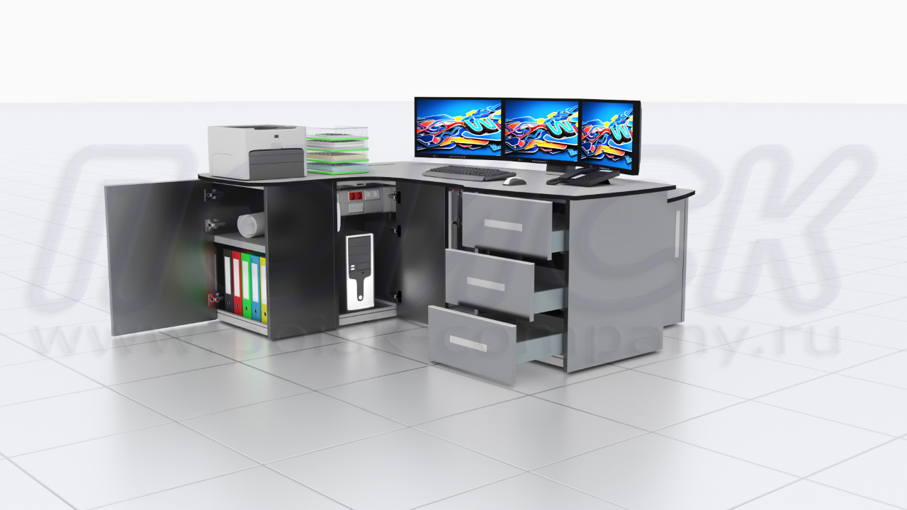 Диспетчерские столы-пульты серии ПОИСК-L1