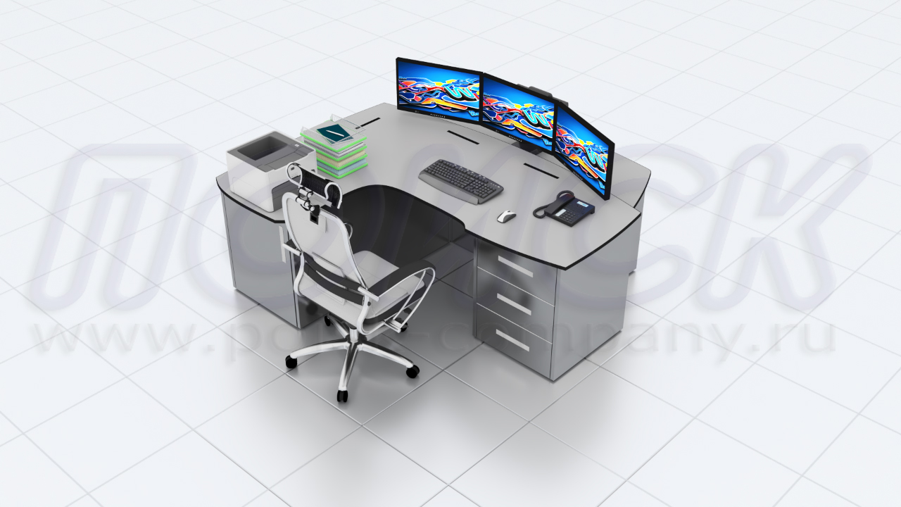 Диспетчерские столы-пульты серии ПОИСК-L1