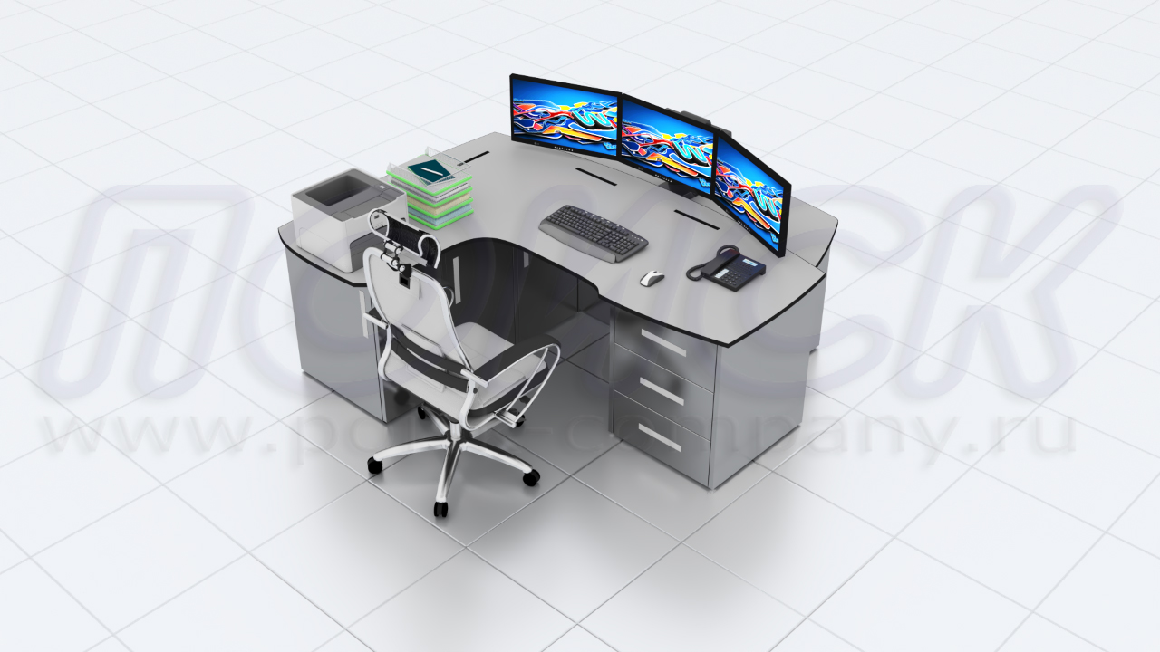 Диспетчерские столы-пульты серии ПОИСК-L1