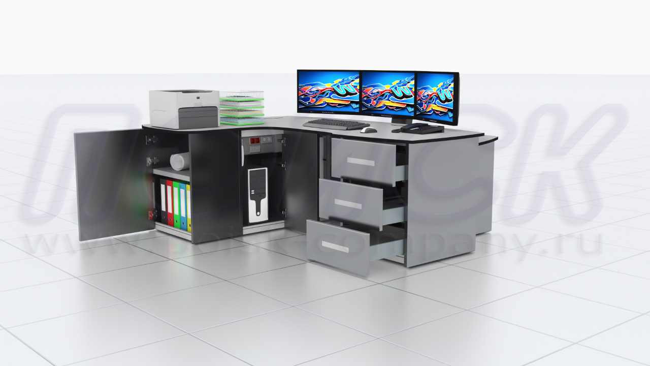 Диспетчерские столы-пульты серии ПОИСК-L1